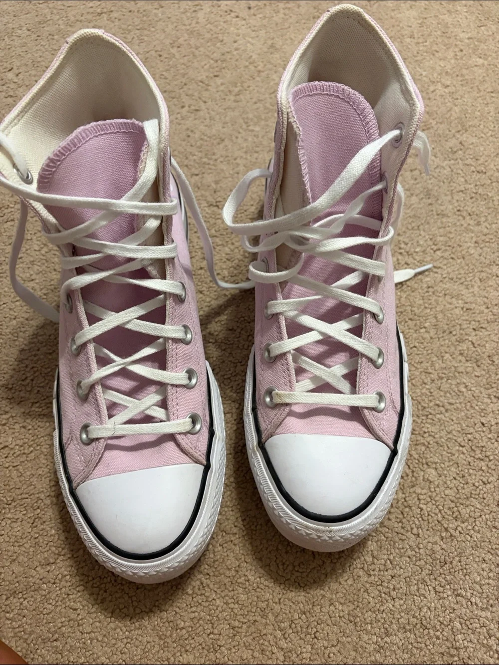 Converse Pink High-Top Women’s Floral Detail Sneakers